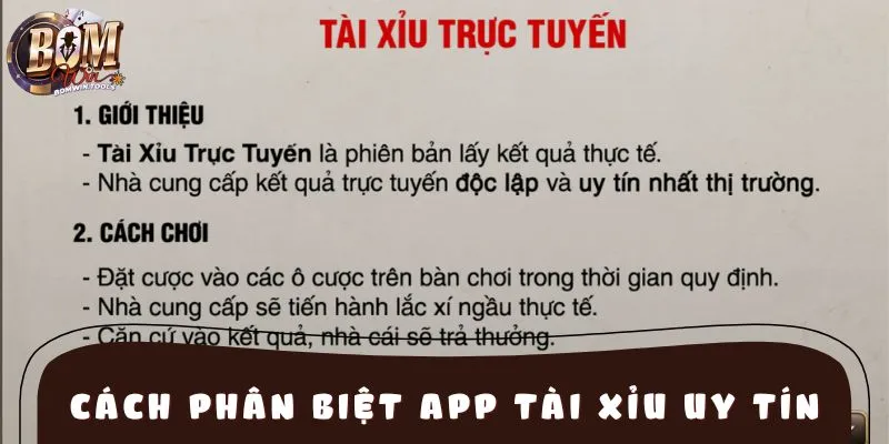 Cách phân biệt app tài xỉu uy tín và lừa đảo