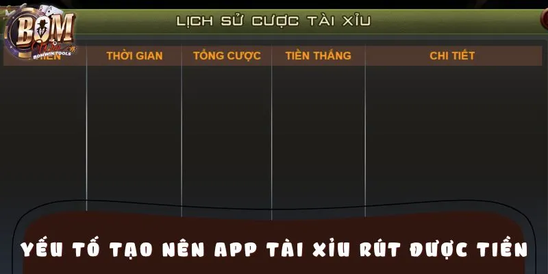 Yếu tố tạo nên app tài xỉu rút được tiền an toàn