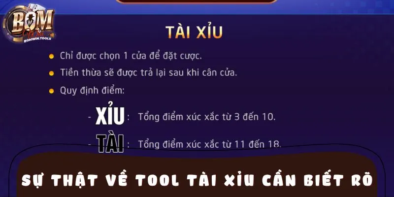 Sự thật về tool tài xỉu cần biết rõ